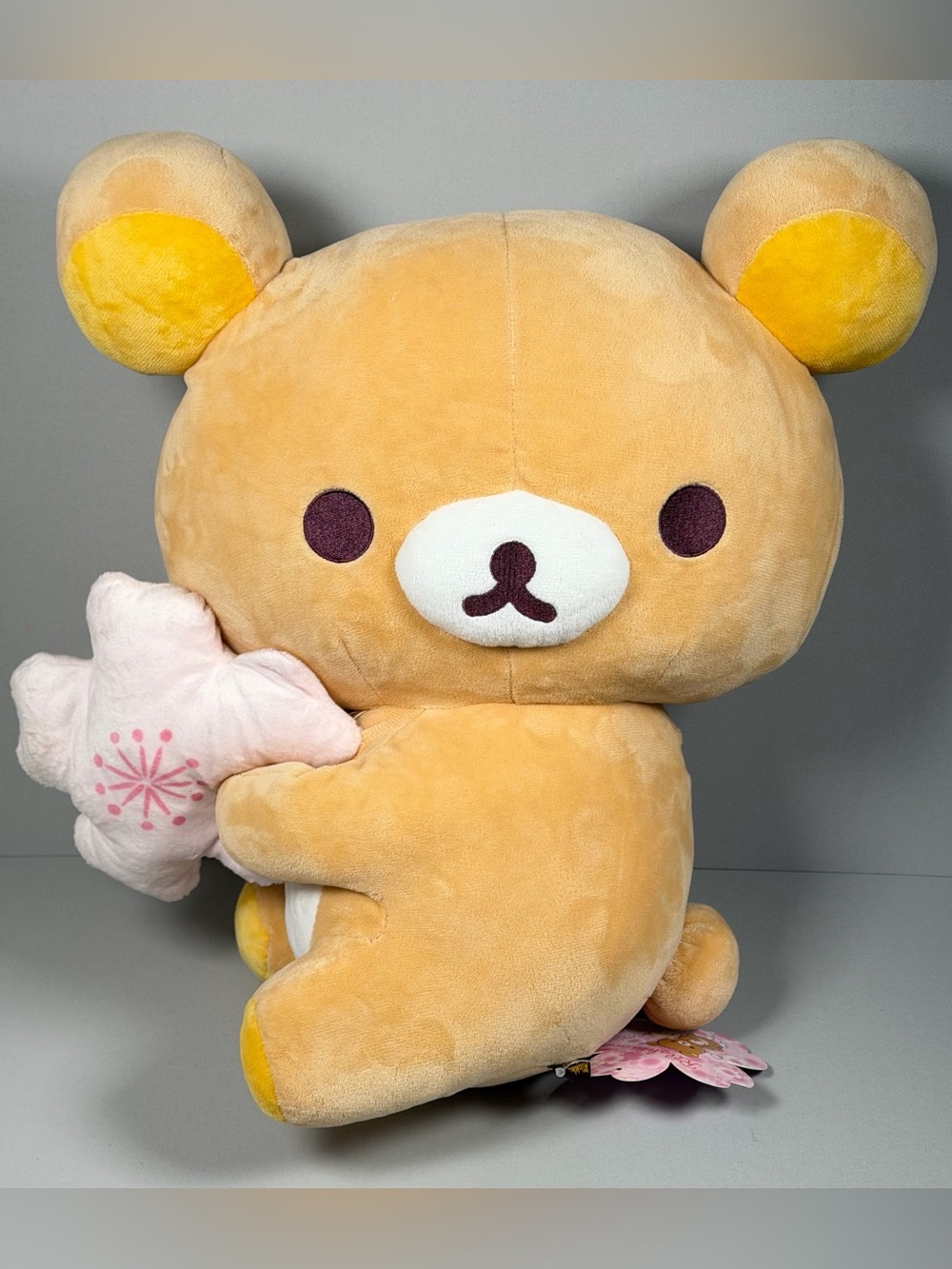 Rilakkuma 16" Plush Holding Cherry Blossom San-X Sakura Bear GS9098 NWT 2024